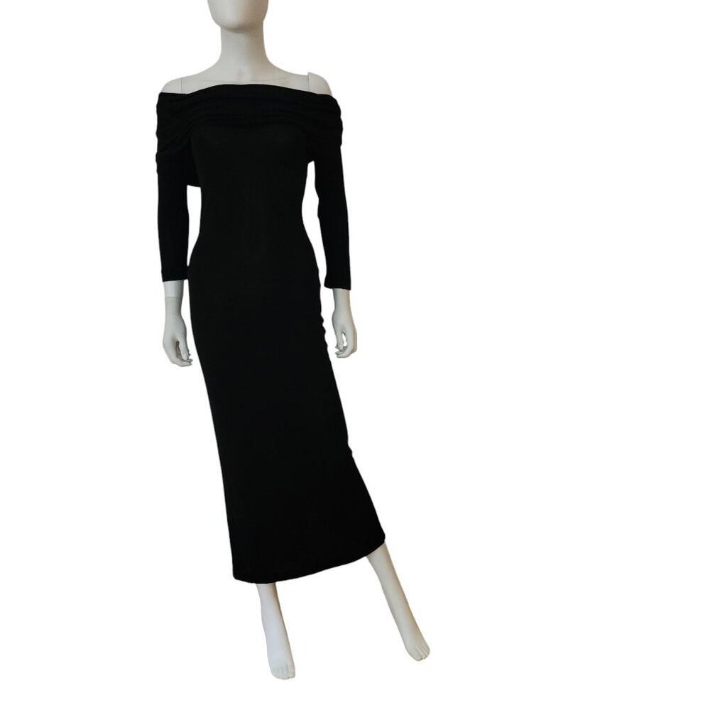Vintage Sophie Sitbon Black Cowl Neck Gown